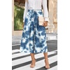 image:imageBestbee Capri Pants for Women Wide Leg Palazzo Cropped Pant Gaucho Capris  Dressy Casual Summer Outfits Culottes Boho Gauchos with PocketsCapri Blue Tie Dye