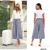 image:imageBestbee Capri Pants for Women Wide Leg Palazzo Cropped Pant Gaucho Capris  Dressy Casual Summer Outfits Culottes Boho Gauchos with PocketsCapri Bluemulti Flower