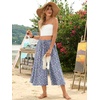 image:imageBestbee Capri Pants for Women Wide Leg Palazzo Cropped Pant Gaucho Capris  Dressy Casual Summer Outfits Culottes Boho Gauchos with PocketsCapri Bluemulti Flower