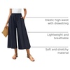 image:imageBestbee Capri Pants for Women Wide Leg Palazzo Cropped Pant Gaucho Capris  Dressy Casual Summer Outfits Culottes Boho Gauchos with PocketsCapri Dark Blue