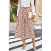 image:imageBestbee Capri Pants for Women Wide Leg Palazzo Cropped Pant Gaucho Capris  Dressy Casual Summer Outfits Culottes Boho Gauchos with PocketsCapri Deep Red Flowerbeige