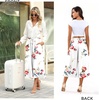 image:imageBestbee Capri Pants for Women Wide Leg Palazzo Cropped Pant Gaucho Capris  Dressy Casual Summer Outfits Culottes Boho Gauchos with PocketsCapri Floral White