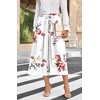 image:imageBestbee Capri Pants for Women Wide Leg Palazzo Cropped Pant Gaucho Capris  Dressy Casual Summer Outfits Culottes Boho Gauchos with PocketsCapri Floral White