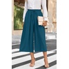 image:imageBestbee Capri Pants for Women Wide Leg Palazzo Cropped Pant Gaucho Capris  Dressy Casual Summer Outfits Culottes Boho Gauchos with PocketsCapri Grayish Blue