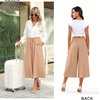 image:imageBestbee Capri Pants for Women Wide Leg Palazzo Cropped Pant Gaucho Capris  Dressy Casual Summer Outfits Culottes Boho Gauchos with PocketsCapri Khaki