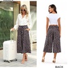 image:imageBestbee Capri Pants for Women Wide Leg Palazzo Cropped Pant Gaucho Capris  Dressy Casual Summer Outfits Culottes Boho Gauchos with PocketsCapri Little Fl Black