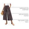 image:imageBestbee Capri Pants for Women Wide Leg Palazzo Cropped Pant Gaucho Capris  Dressy Casual Summer Outfits Culottes Boho Gauchos with PocketsCapri Little Fl Black