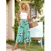 image:imageBestbee Capri Pants for Women Wide Leg Palazzo Cropped Pant Gaucho Capris  Dressy Casual Summer Outfits Culottes Boho Gauchos with PocketsCapri Mint Green