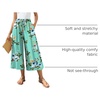 image:imageBestbee Capri Pants for Women Wide Leg Palazzo Cropped Pant Gaucho Capris  Dressy Casual Summer Outfits Culottes Boho Gauchos with PocketsCapri Mint Green