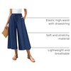 image:imageBestbee Capri Pants for Women Wide Leg Palazzo Cropped Pant Gaucho Capris  Dressy Casual Summer Outfits Culottes Boho Gauchos with PocketsCapri Navy Blue