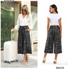 image:imageBestbee Capri Pants for Women Wide Leg Palazzo Cropped Pant Gaucho Capris  Dressy Casual Summer Outfits Culottes Boho Gauchos with PocketsCapri White Fleckblack