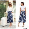 image:imageBestbee Capri Pants for Women Wide Leg Palazzo Cropped Pant Gaucho Capris  Dressy Casual Summer Outfits Culottes Boho Gauchos with PocketsCapri White Flowersnavy
