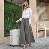 image:imageBestbee Palazzo Pants for Women Dressy Casual Wide Leg Slacks Elastic Waist Flowy Long Pant with PocketsAsh Gray