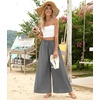 image:imageBestbee Palazzo Pants for Women Dressy Casual Wide Leg Slacks Elastic Waist Flowy Long Pant with PocketsAsh Gray