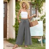 image:imageBestbee Palazzo Pants for Women Dressy Casual Wide Leg Slacks Elastic Waist Flowy Long Pant with PocketsAsh Gray