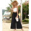 image:imageBestbee Palazzo Pants for Women Dressy Casual Wide Leg Slacks Elastic Waist Flowy Long Pant with PocketsBlack