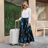image:imageBestbee Palazzo Pants for Women Dressy Casual Wide Leg Slacks Elastic Waist Flowy Long Pant with PocketsBlue Floralblack
