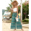 image:imageBestbee Palazzo Pants for Women Dressy Casual Wide Leg Slacks Elastic Waist Flowy Long Pant with PocketsBluekhaki Floral