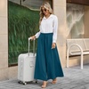 image:imageBestbee Palazzo Pants for Women Dressy Casual Wide Leg Slacks Elastic Waist Flowy Long Pant with PocketsGrayish Blue