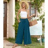image:imageBestbee Palazzo Pants for Women Dressy Casual Wide Leg Slacks Elastic Waist Flowy Long Pant with PocketsGrayish Blue