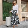 image:imageBestbee Palazzo Pants for Women Dressy Casual Wide Leg Slacks Elastic Waist Flowy Long Pant with PocketsWhite Lily