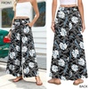 image:imageBestbee Palazzo Pants for Women Dressy Casual Wide Leg Slacks Elastic Waist Flowy Long Pant with PocketsWhite Lily