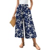 Capri White Flowers-navy
