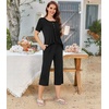 image:imageBestbee Pajamas for Women Set 2 Piece Outfits Soft Sleepwear Ladies Pj SetsBack