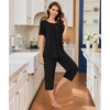 image:imageBestbee Pajamas for Women Set 2 Piece Outfits Soft Sleepwear Ladies Pj SetsBack