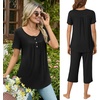 image:imageBestbee Pajamas for Women Set 2 Piece Outfits Soft Sleepwear Ladies Pj SetsBack