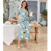 image:imageBestbee Pajamas for Women Set 2 Piece Outfits Soft Sleepwear Ladies Pj SetsBegonia Grayish Blue