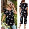 image:imageBestbee Pajamas for Women Set 2 Piece Outfits Soft Sleepwear Ladies Pj SetsBluepink Flblack