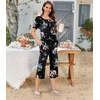 image:imageBestbee Pajamas for Women Set 2 Piece Outfits Soft Sleepwear Ladies Pj SetsBluepink Flblack