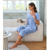 image:imageBestbee Pajamas for Women Set 2 Piece Outfits Soft Sleepwear Ladies Pj SetsBluewhite Flower