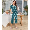 image:imageBestbee Pajamas for Women Set 2 Piece Outfits Soft Sleepwear Ladies Pj SetsButterfly Floralnavy Blue