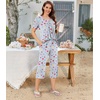 image:imageBestbee Pajamas for Women Set 2 Piece Outfits Soft Sleepwear Ladies Pj SetsColorful Polka Dotgrey