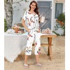 image:imageBestbee Pajamas for Women Set 2 Piece Outfits Soft Sleepwear Ladies Pj SetsFloral White