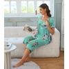 image:imageBestbee Pajamas for Women Set 2 Piece Outfits Soft Sleepwear Ladies Pj SetsMint Green