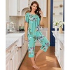 image:imageBestbee Pajamas for Women Set 2 Piece Outfits Soft Sleepwear Ladies Pj SetsMint Green