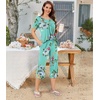 image:imageBestbee Pajamas for Women Set 2 Piece Outfits Soft Sleepwear Ladies Pj SetsMint Green