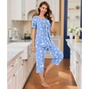 image:imageBestbee Pajamas for Women Set 2 Piece Outfits Soft Sleepwear Ladies Pj SetsOcean Patternblue