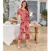 image:imageBestbee Pajamas for Women Set 2 Piece Outfits Soft Sleepwear Ladies Pj SetsPeach Pink