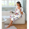image:imageBestbee Pajamas for Women Set 2 Piece Outfits Soft Sleepwear Ladies Pj SetsPink Flowerwhite