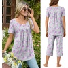 image:imageBestbee Pajamas for Women Set 2 Piece Outfits Soft Sleepwear Ladies Pj SetsPink Heartgrey