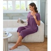 image:imageBestbee Pajamas for Women Set 2 Piece Outfits Soft Sleepwear Ladies Pj SetsPurple Red