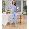 image:imageBestbee Pajamas for Women Set 2 Piece Outfits Soft Sleepwear Ladies Pj SetsSpotted Blue