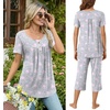 image:imageBestbee Pajamas for Women Set 2 Piece Outfits Soft Sleepwear Ladies Pj SetsStar Grey