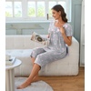 image:imageBestbee Pajamas for Women Set 2 Piece Outfits Soft Sleepwear Ladies Pj SetsStar Grey