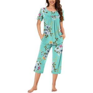 image:imageBestbee Pajamas for Women Set 2 Piece Outfits Soft Sleepwear Ladies Pj SetsMint Green