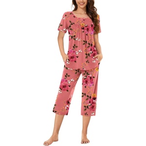 image:imageBestbee Pajamas for Women Set 2 Piece Outfits Soft Sleepwear Ladies Pj SetsPeach Pink